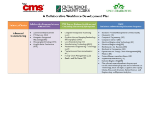 CPCC and UNCC Collaborative Workforce Development Plan