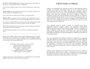 A Brief Guide to Fallacies Death by a 1000 Qualifications
