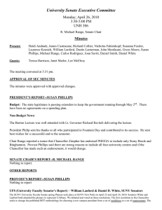 University Senate Executive Committee Monday; April 26, 2010 3:30-5:00 PM UNH 306