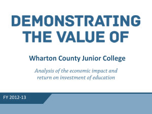 Socioeconomic Impact of Wharton County Junior College- Power Point