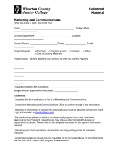 Collateral Material Request Form