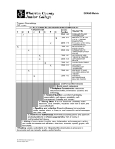 Cosmetology SCANS Matrix