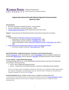Engineering Untenured Faculty Network Agenda &amp; Announcements March 24, 2016