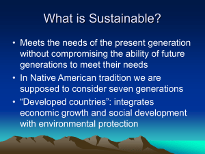 What is Sustainable?