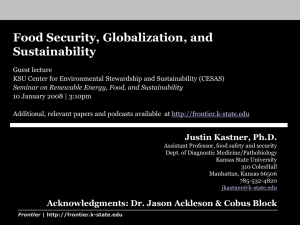 Food Security, Globalization, and Sustainability