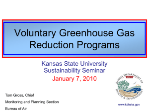 Voluntary Greenhouse Gas Reduction Programs Click to edit Master title style