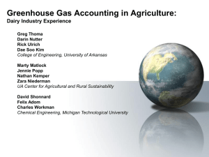 Greenhouse Gas Accounting in Agriculture: Dairy Industry Experience