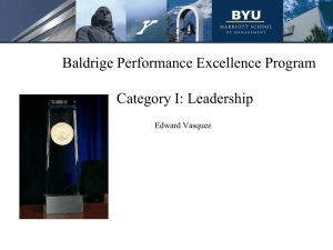 Malcolm Baldrige Award Category 1- leadership-1