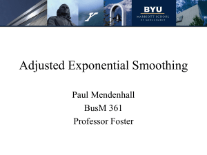 Adj exp smoothing