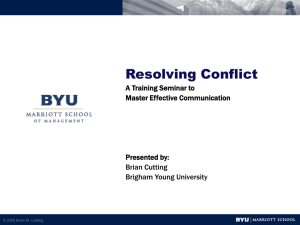 in - Resolving Conflict - Cutting