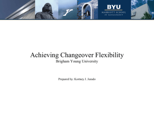 Achieving Changeover Flexibility