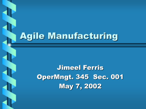 Agile Manufacturing