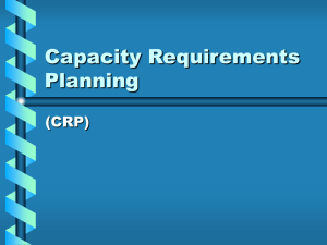 Capacity Requirements