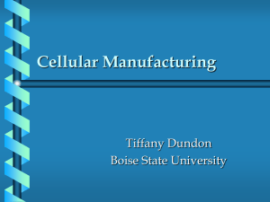 Cellular Manufacturing- Tiffany Dundon