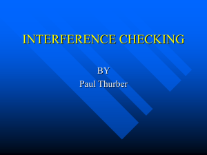 INTERFERENCE CHECKING