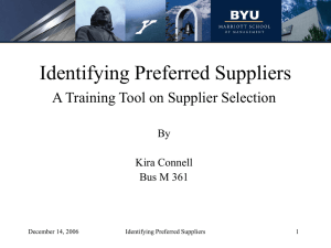 Identifying preferred suppliers