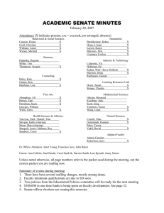 ACADEMIC SENATE MINUTES February 20, 2007