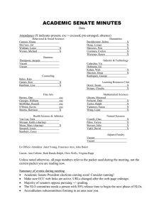 ACADEMIC SENATE MINUTES Date