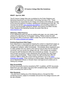 El Camino College Web Site Guidelines DRAFT: April 20, 2006