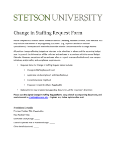 Change in Staffing Request Form