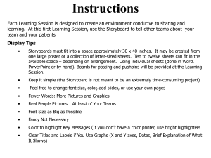 Project Story Board Instructions and Template (PPT)