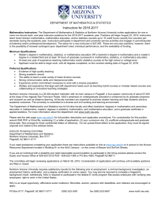 Instructors for 2016-2017 DEPARTMENT OF MATHEMATICS &amp; STATISTICS