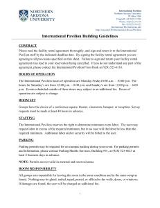 International Pavilion Building Guidelines