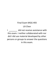Final Exam MGG 493 F..