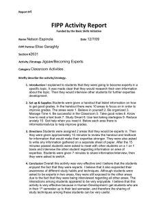 FIPP Activity Report 4 Nelson Espinola 12/7/09