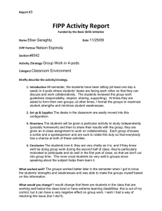 FIPP Activity Report 3 Elise Geraghty 11/25/09