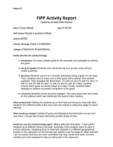 FIPP Activity Report 1 Trudy Meyer 9-25-09