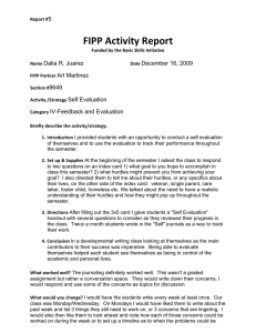 FIPP Activity Report 5 Dalia R. Juarez December 16, 2009