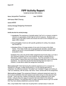 FIPP Activity Report 4 Jacqueline Freedman 12/09/09