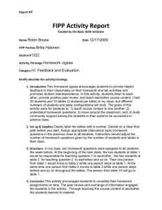 FIPP Activity Report 4 Robin Bouse 12/17/2009