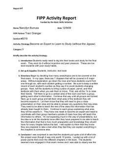 FIPP Activity Report 4 Nancilyn Burruss 12/9/09