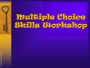 How to Write Multiple Choice Questions
