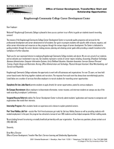 Kingsborough Community College Career Development Center