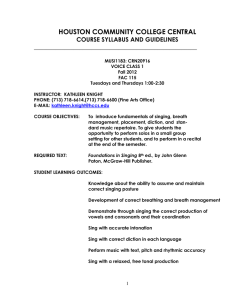HOUSTON COMMUNITY COLLEGE CENTRAL Voice Class Syllabus.doc
