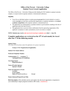 student travel award application form