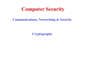 Computer Security Communications, Networking &amp; Security Cryptography