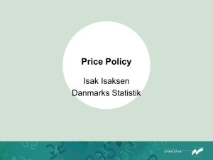 Price Policy Isak Isaksen Danmarks Statistik