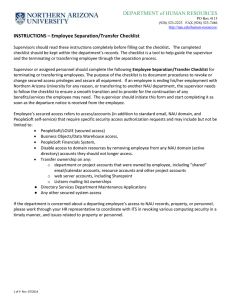 DEPARTMENT of HUMAN RESOURCES INSTRUCTIONS – Employee Separation/Transfer Checklist