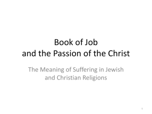 Book of Job and the Passion of the Christ and Christian Religions