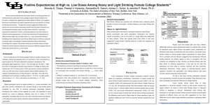 Positive Expectancies at High vs. Low Doses Among Heavy and...