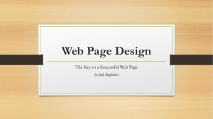 Web Page Design The Key to a Successful Web Page