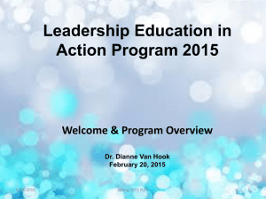 Welcome and Program Overview - Dr. Van Hook.pptx