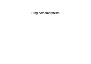 Ring homomorphism