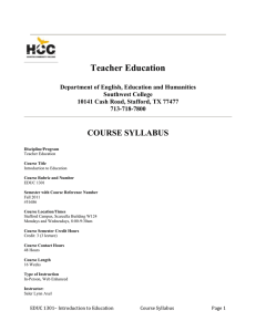 EDUC 1301 Syllabus Fall 2011.doc