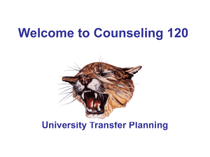 What are the steps involved in Transferring to a University?