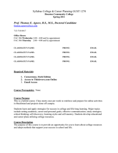 GUST 1270 Spring 2011Syllabus_CAREER AND COLLEGE PLANNING.doc